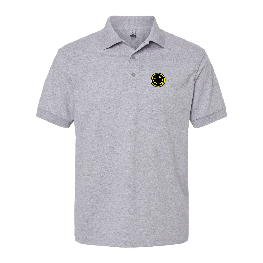 Men's Nirvana Yellow and Black Face Dry Blend Jersey Polo