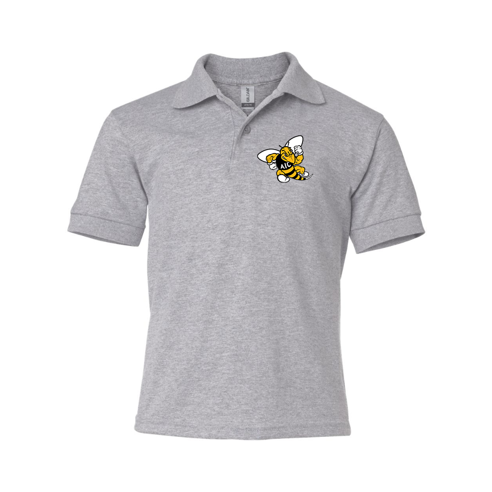 Youth AIC Yellow Jackets  Gildan Dry Blend Jersey Polo