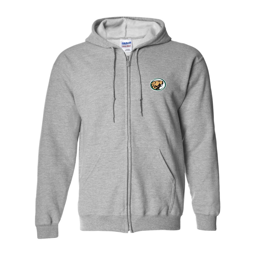 Men's  Bemidji State Beavers Gildan  Heavy Blend Full Zip Hooded Sweatshirt