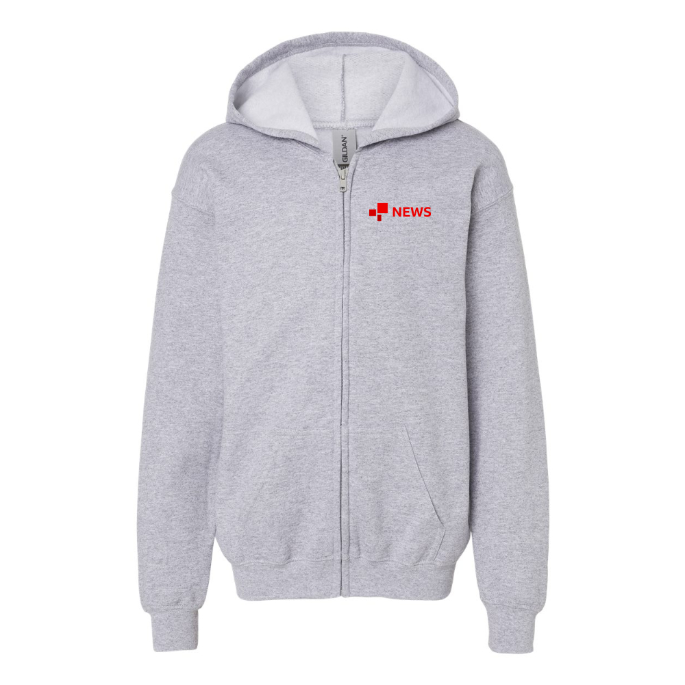 Youth  BBC News  Gildan Heavy Blend Full Zip Hooded Sweatshirt