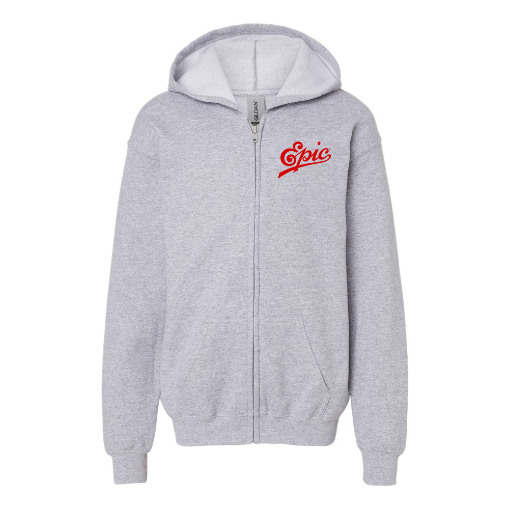 Youth Epic Records Gildan Heavy Blend Full Zip Hooded Sweatshirt