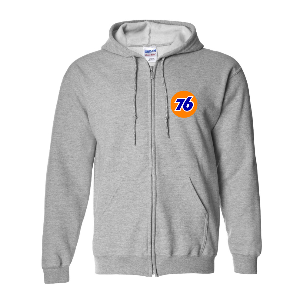 Men's 76 Gas Stationr Gildan  Heavy Blend Full Zip Hooded Sweatshirt
