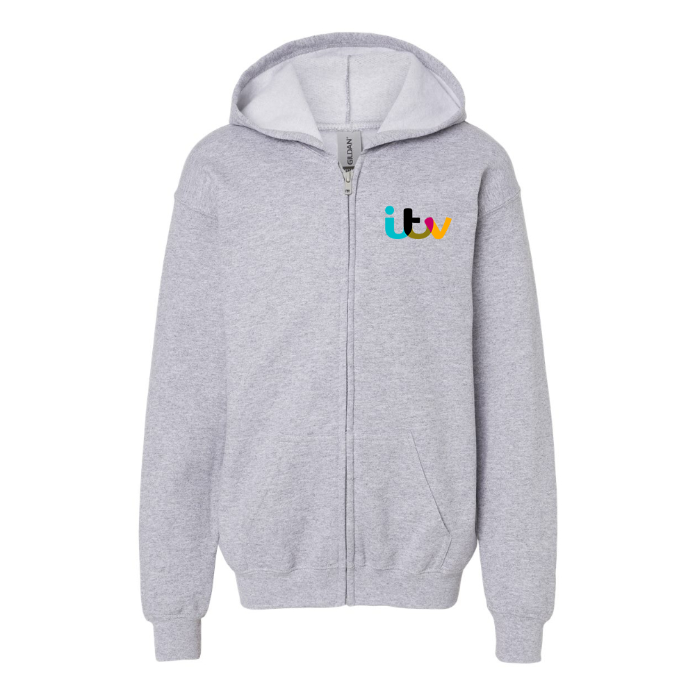 Youth  Itv Gildan Heavy Blend Full Zip Hooded Sweatshirt