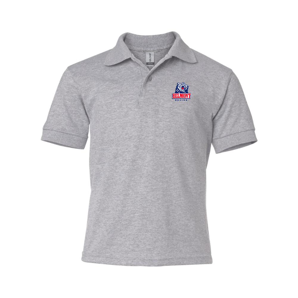 Youth   Belmont Bruins  Gildan Dry Blend Jersey Polo