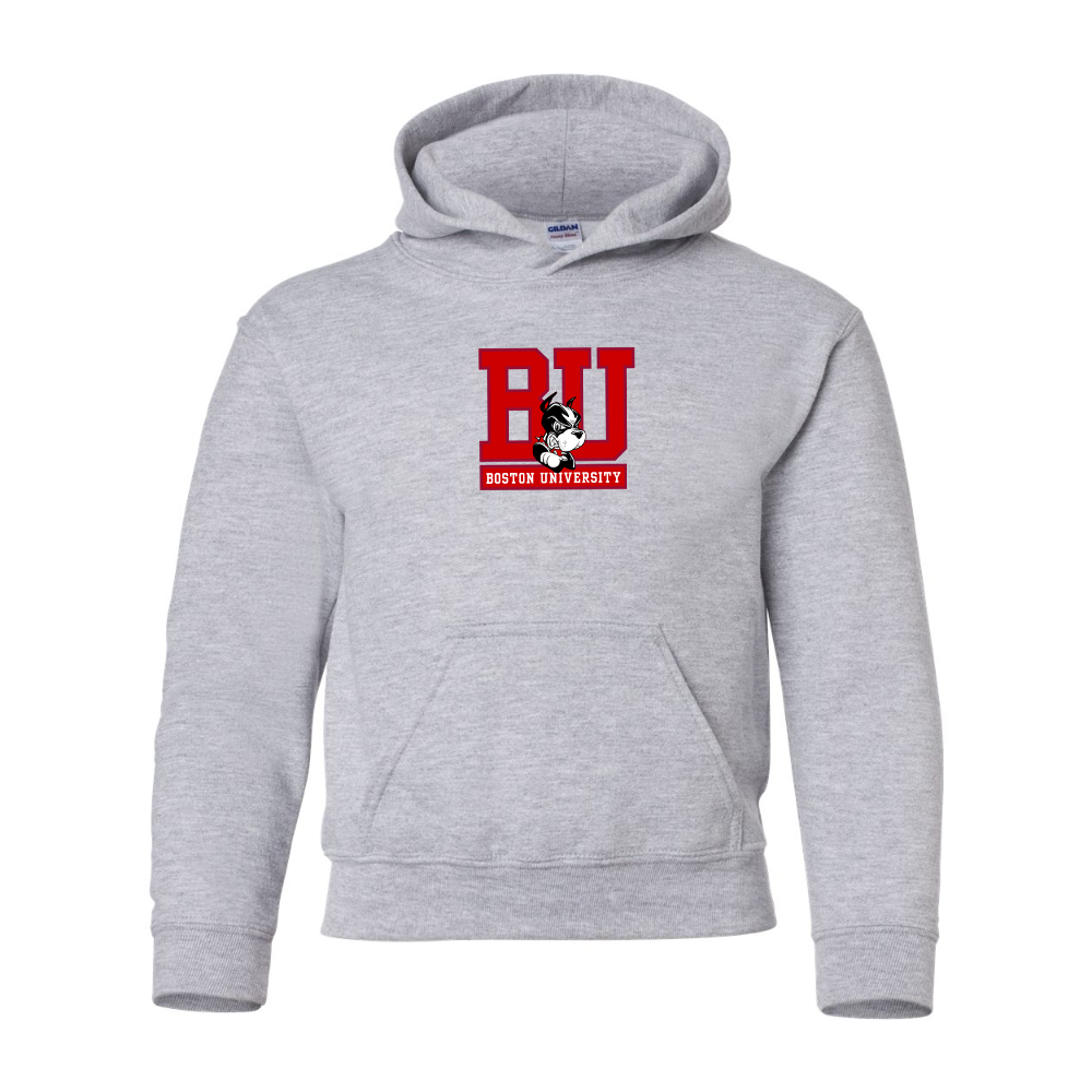Youth Boston University Terriers Gildan Heavy Blend  Hooded Sweatshirt
