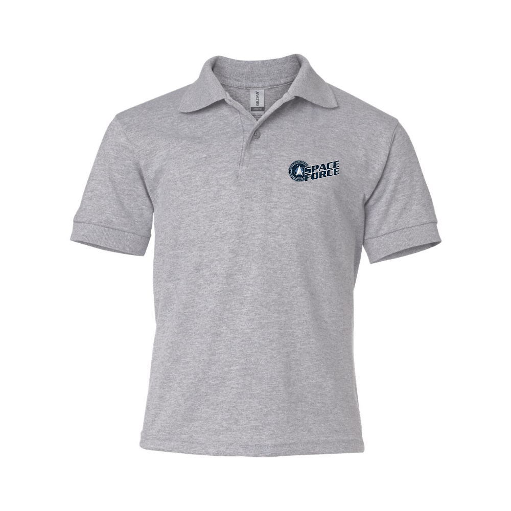 Youth  Space Force  Gildan Dry Blend Jersey Polo