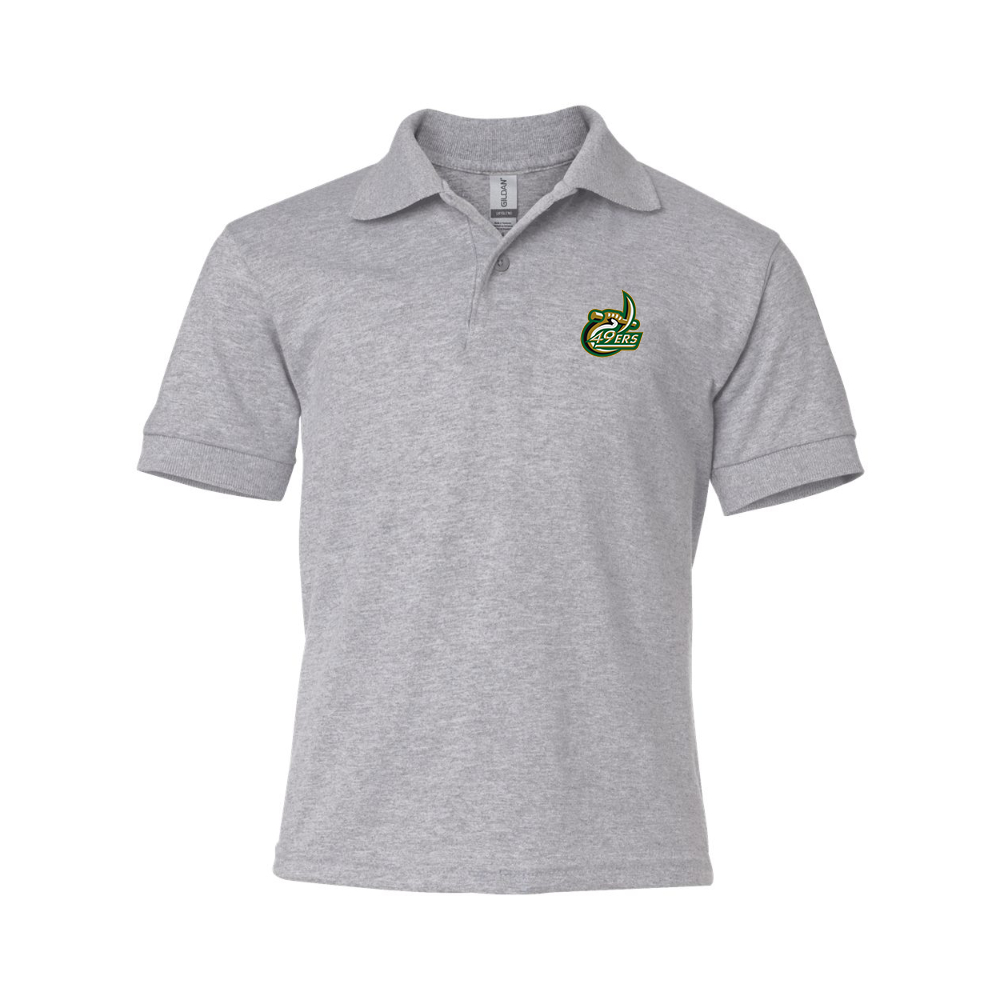 Youth Charlotte 49ers Gildan Dry Blend Jersey Polo