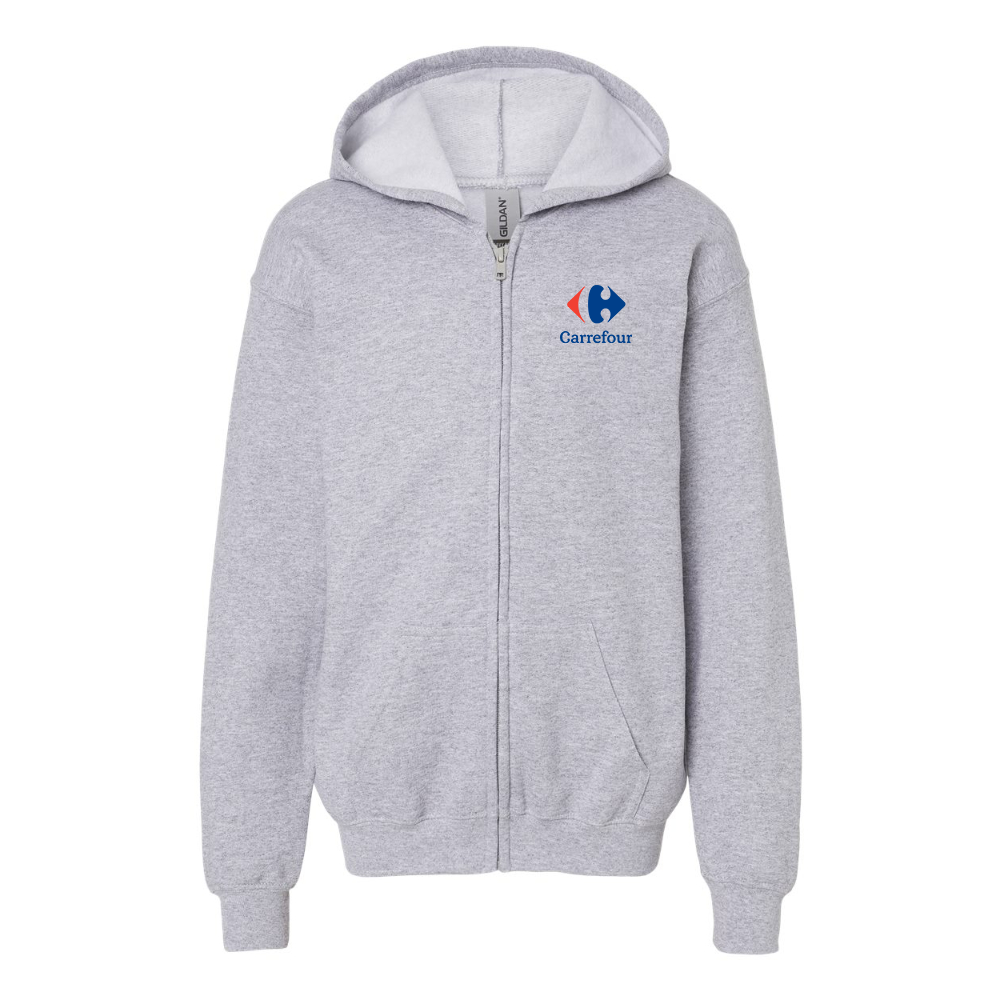 Youth  Carrefour  Gildan Heavy Blend Full Zip Hooded Sweatshirt