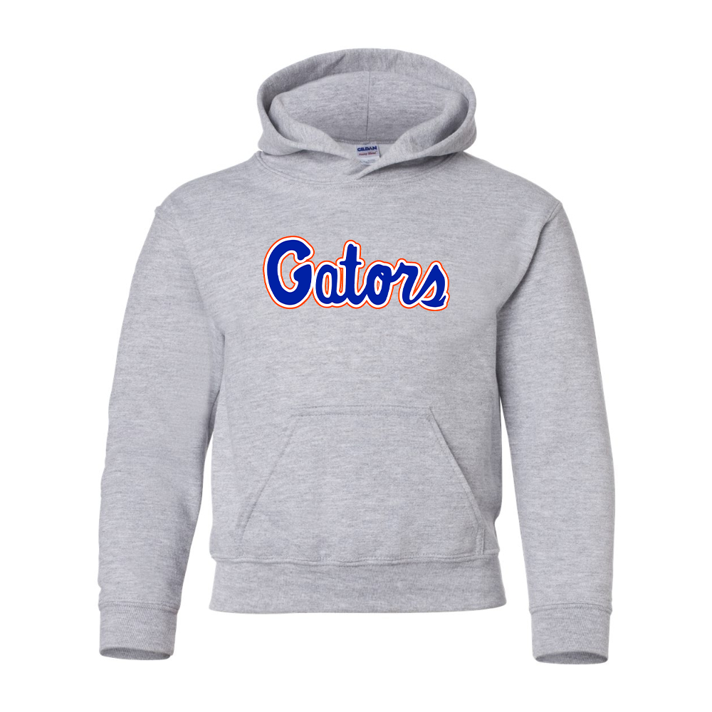 Youth   Florida Gators Script  Gildan Heavy Blend  Hooded Sweatshirt