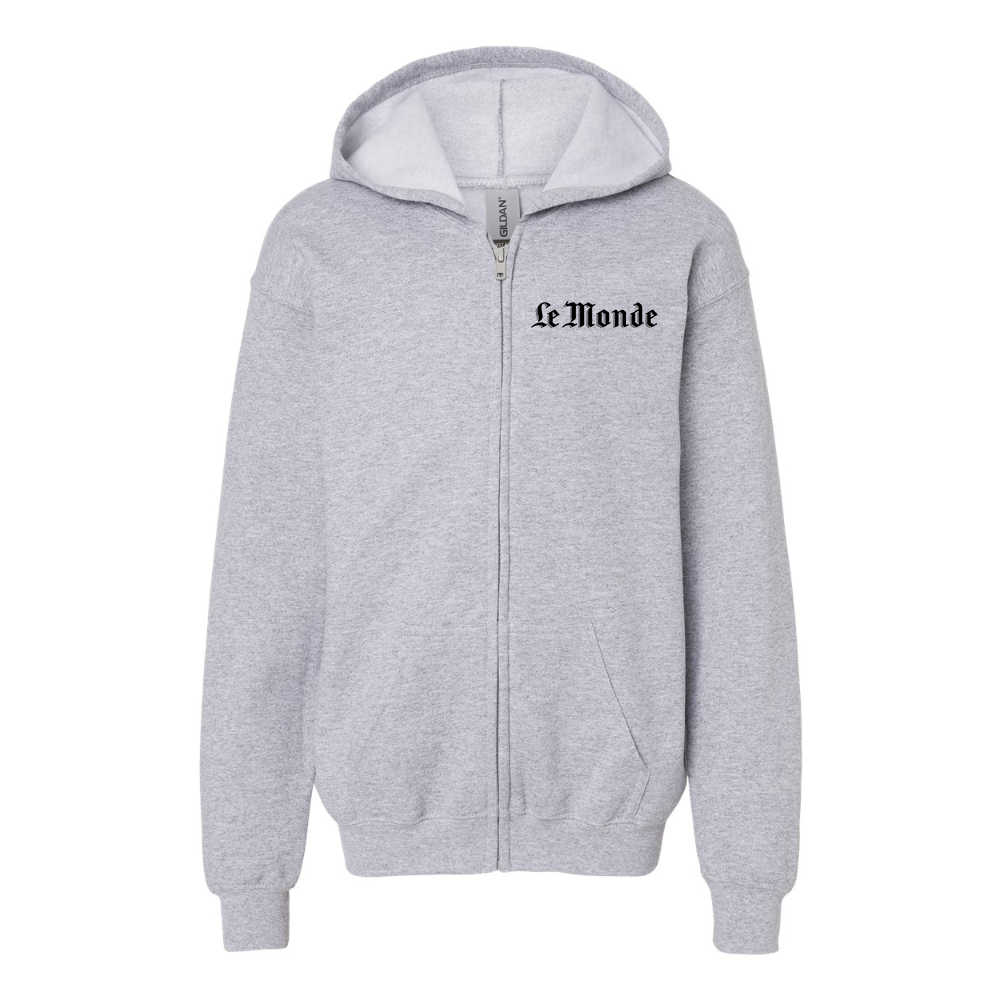 Youth Le Monde Gildan Heavy Blend Full Zip Hooded Sweatshirt