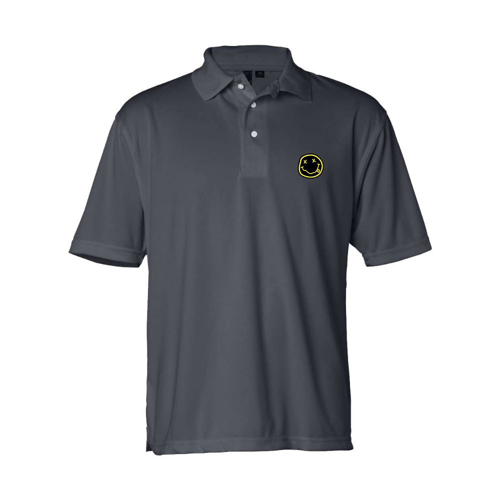 Men's  Nirvana Yellow and Black Face Sierra Pacific Moisture Free Mesh Polo