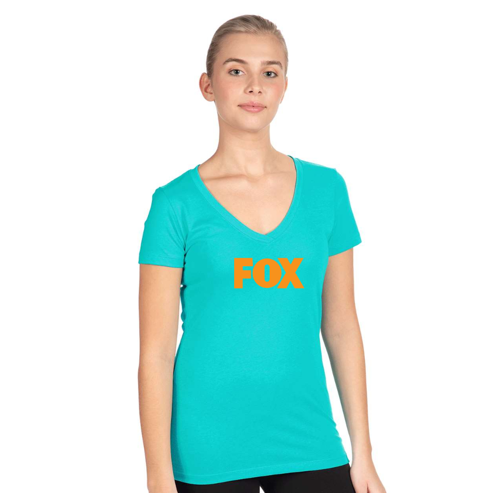 Women's Fox  Next Level V-Neck T-Shirt