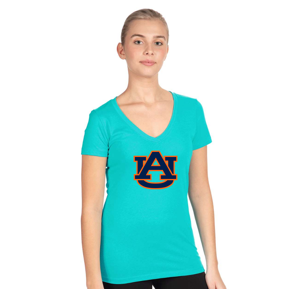 Women's Auburn Tigers  Next Level V-Neck T-Shirt