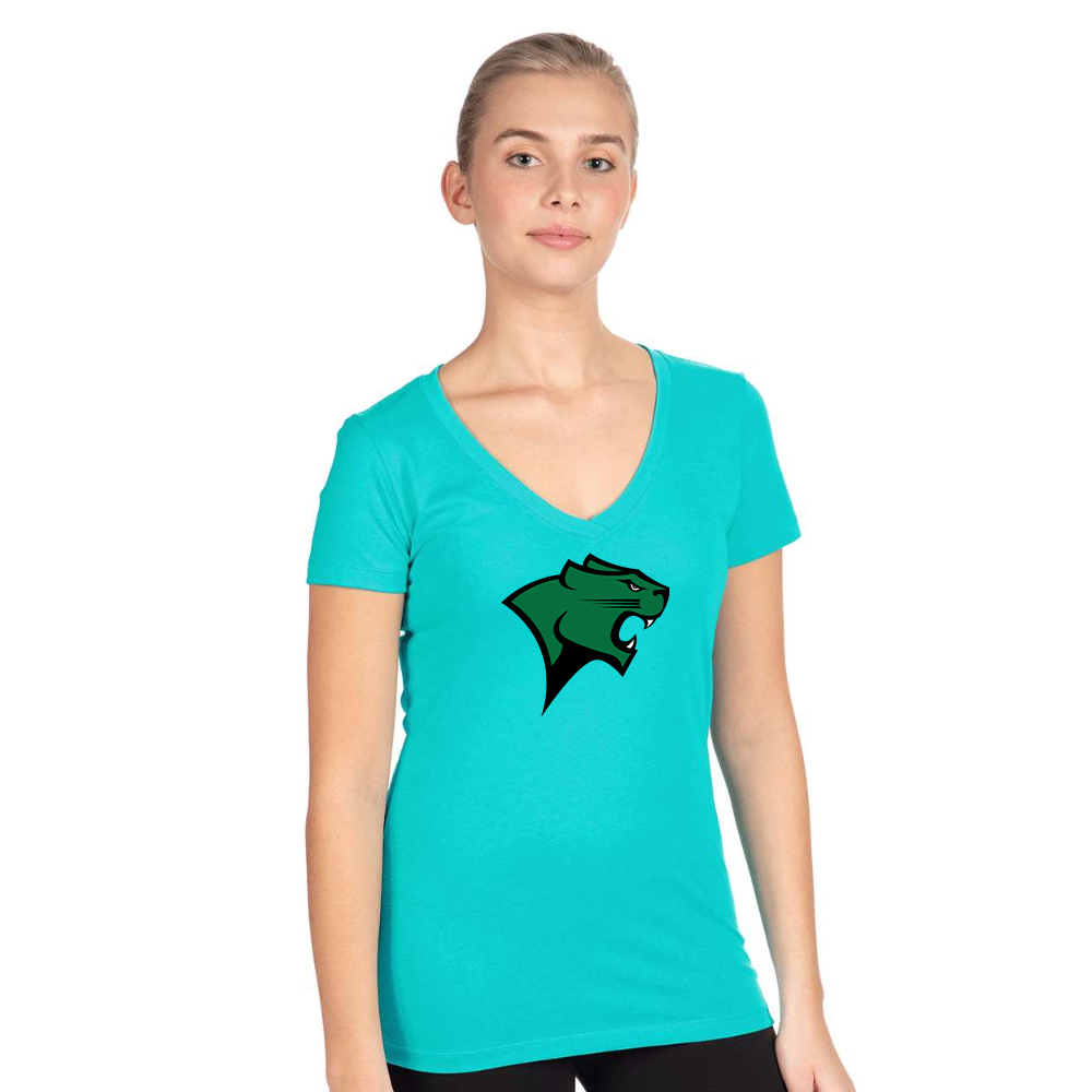 Women's Chicago State Cougars  Next Level V-Neck T-Shirt