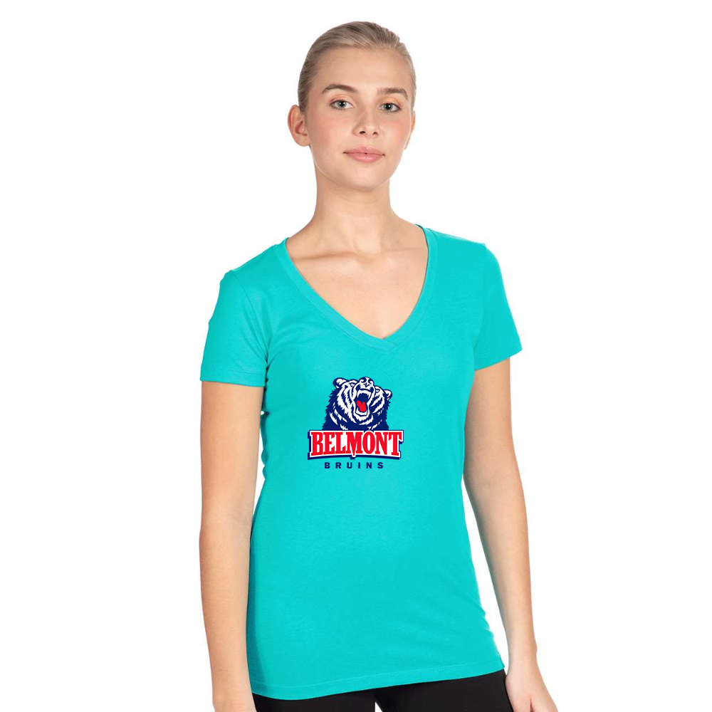 Women's Belmont Bruins  Next Level V-Neck T-Shirt