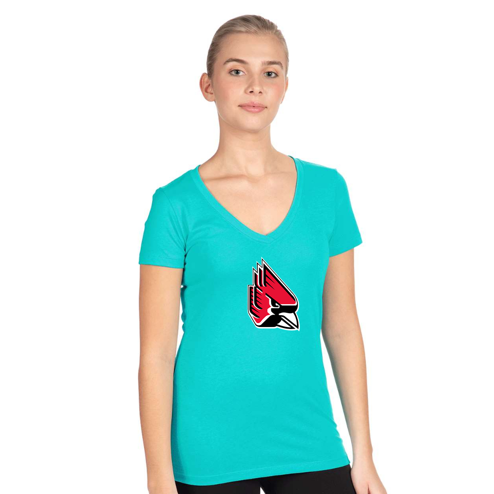 Women's  Ball State Cardinals Next Level V-Neck T-Shirt