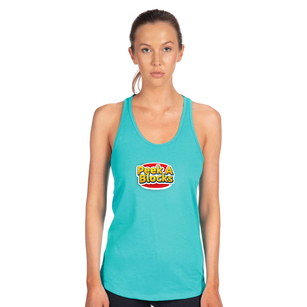 Women's Peek A Blocks Next Level Ideal Racerback Tank