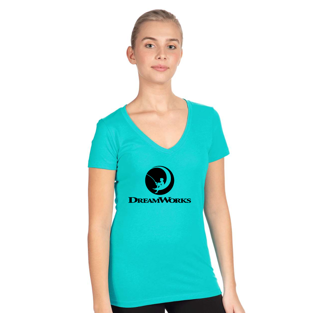Women's Dreamworks  Next Level V-Neck T-Shirt