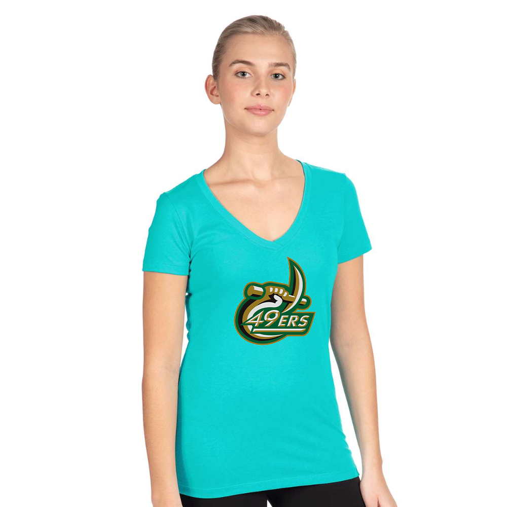 Women's Charlotte 49ers Next Level V-Neck T-Shirt