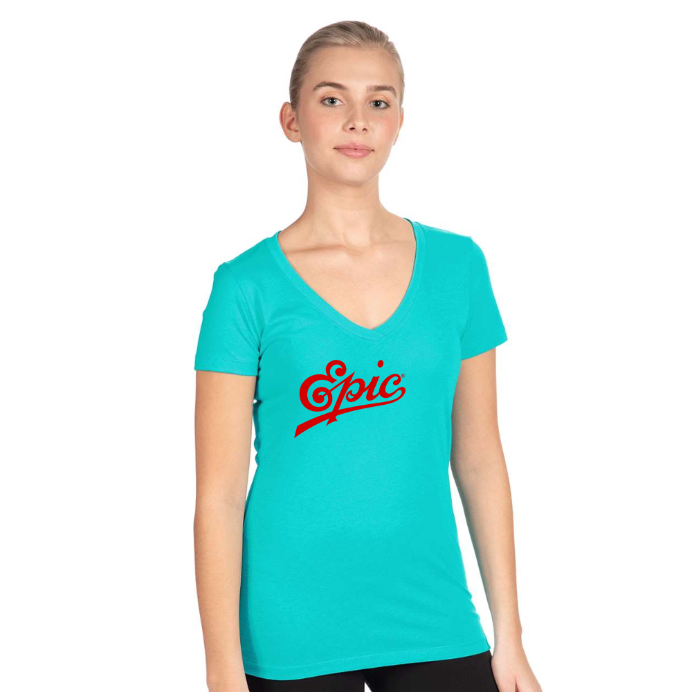 Women's Epic Records Next Level V-Neck T-Shirt