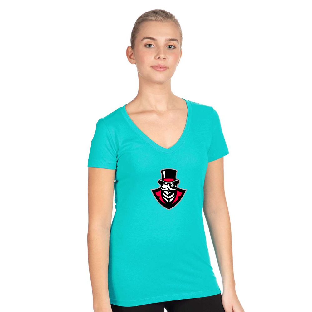 Women's Austin Peay Governors   Next Level V-Neck T-Shirt