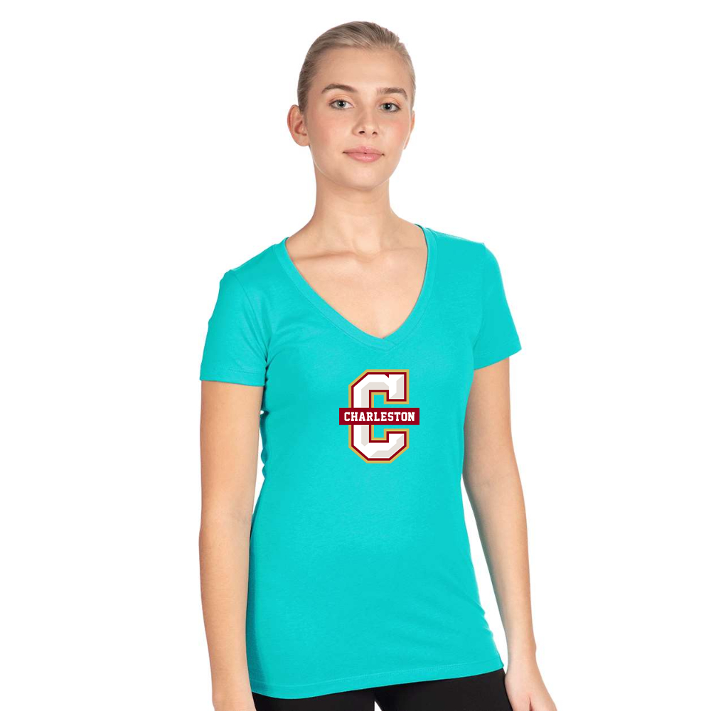 Women's Charleston Cougars Next Level V-Neck T-Shirt