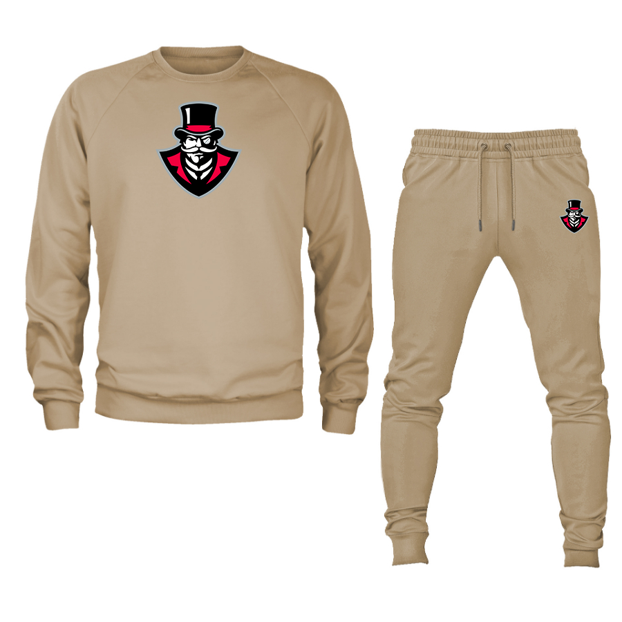 Men's  Austin Peay Governors Crewneck Sweatshirt Joggers Suit