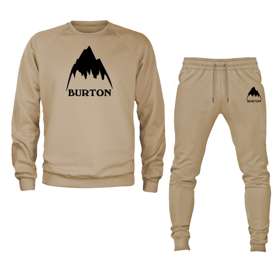 Men's Burton Mountain Crewneck Sweatshirt Joggers Suit
