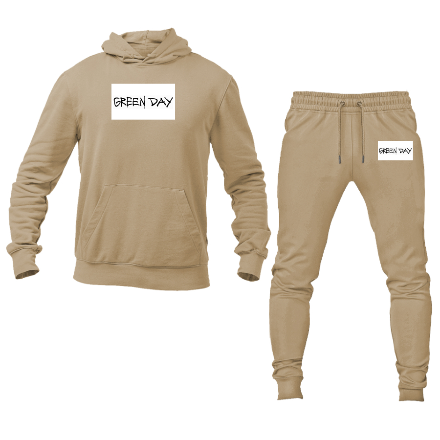 Men's Green Day Logo Hoodie Joggers Set