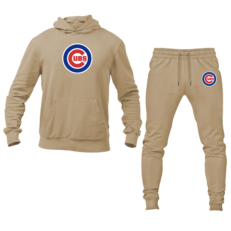 Men's Chicago Cubs Logo Hoodie Joggers Set