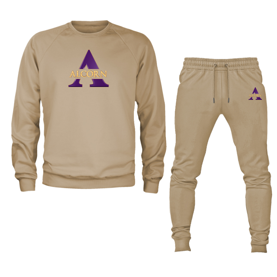 Men's Alcorn State Braves Crewneck Sweatshirt Joggers Suit