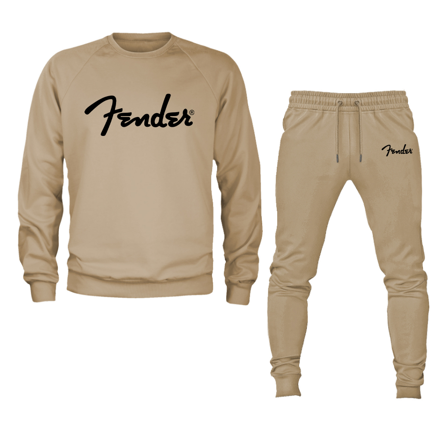 Men's Fender   Crewneck Sweatshirt Joggers Suit