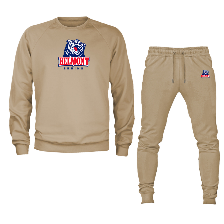 Men's  Belmont Bruins   Crewneck Sweatshirt Joggers Suit