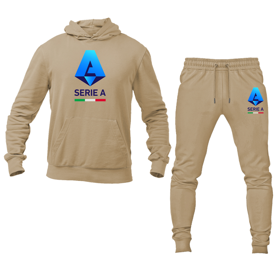 Men's Italian Serie A Logo Hoodie Joggers Set