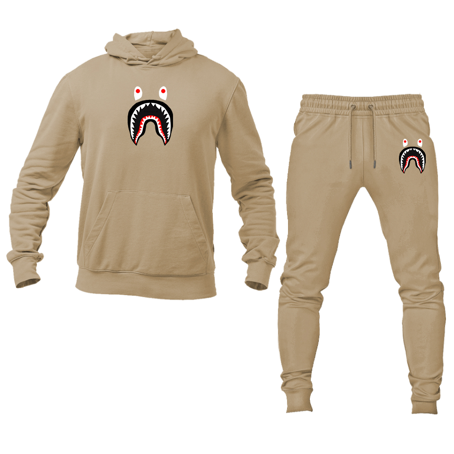 Men's BAPE Shark Logo Hoodie Joggers Set