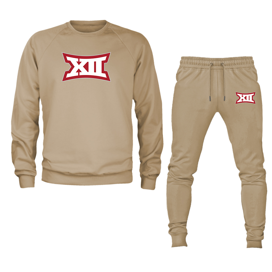 Men's  Big 12 Conference Crewneck Sweatshirt Joggers Suit