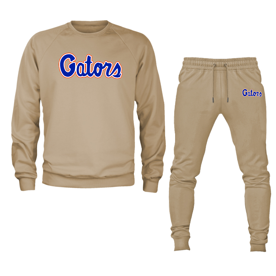 Men's  Florida Gators Script  Crewneck Sweatshirt Joggers Suit