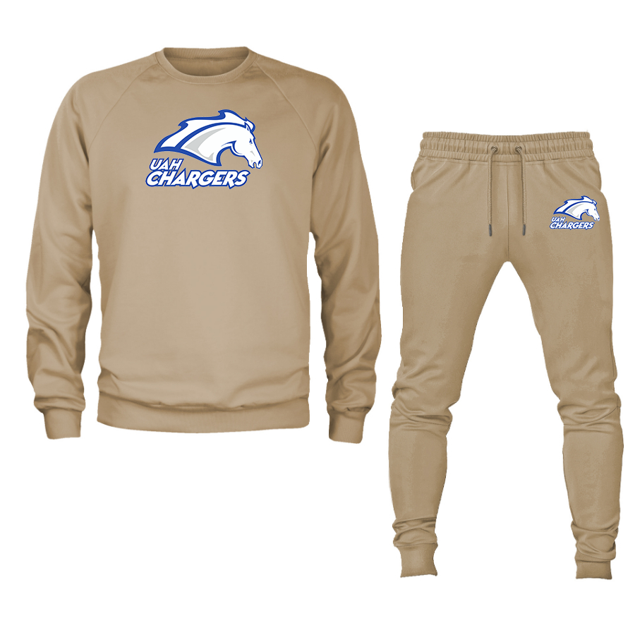 Men's Alabama Huntsville Chargers Crewneck Sweatshirt Joggers Suit