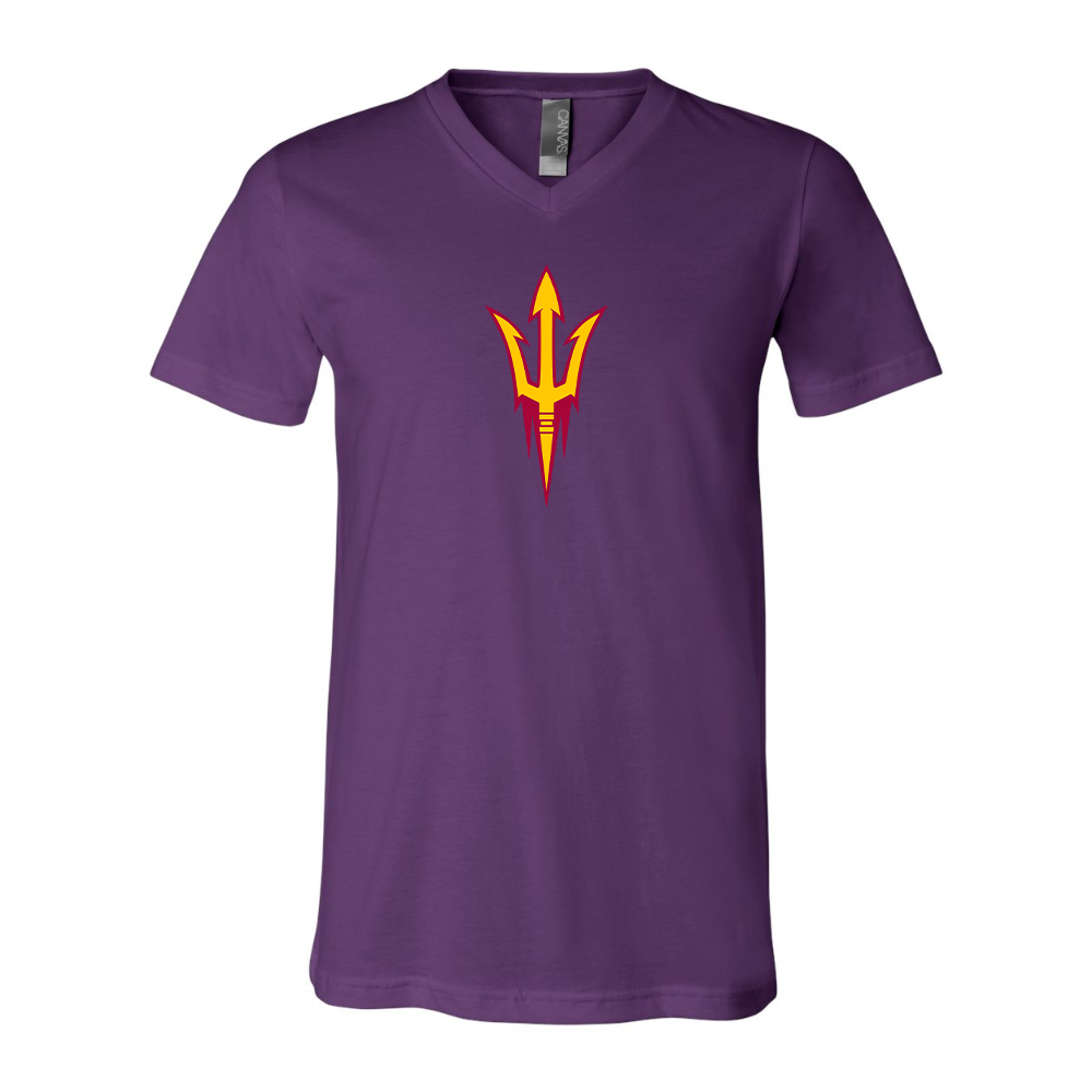 Arizona State Sun Devils BELLA  CANVAS - Jersey V-Neck T-Shirt