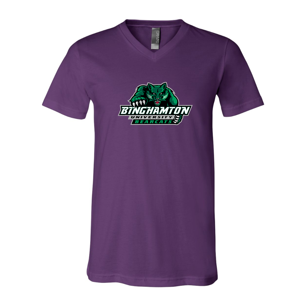 Binghamton Bearcats  BELLA  CANVAS - Jersey V-Neck T-Shirt