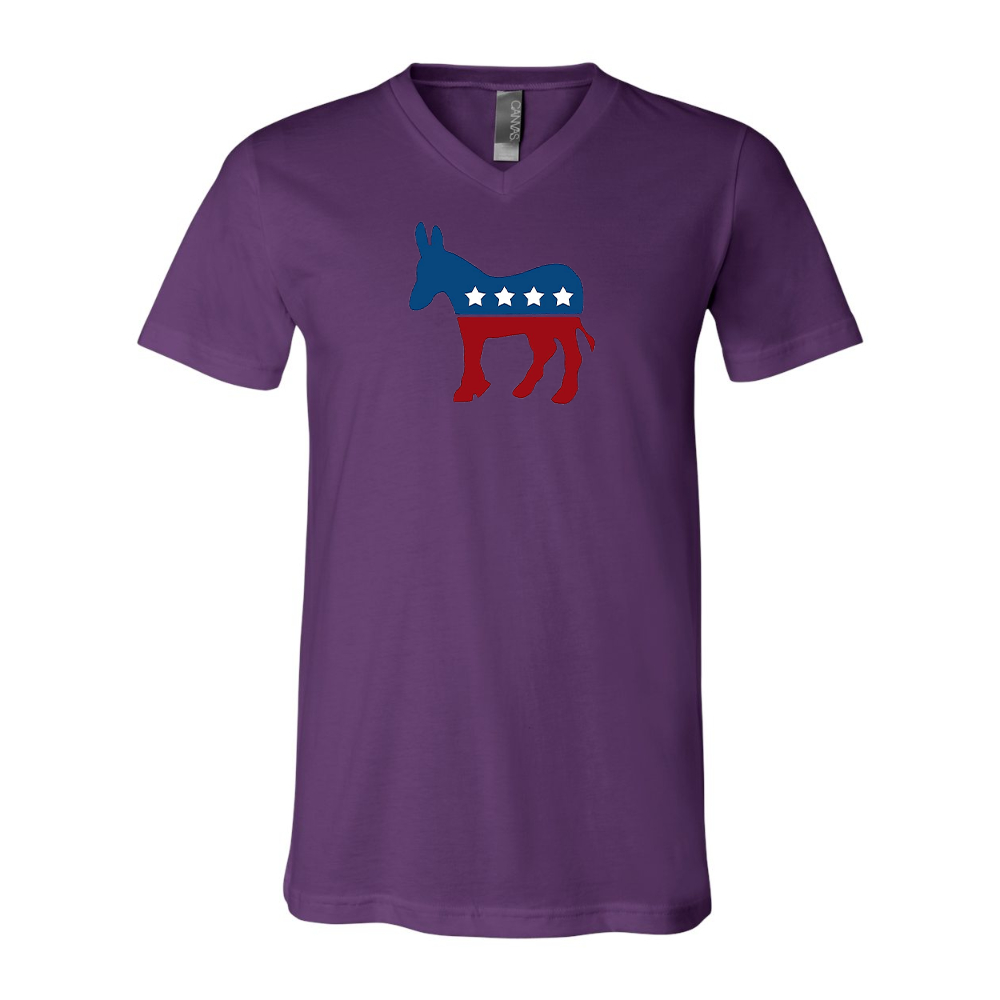 Democrat Election Symbol BELLA  CANVAS - Jersey V-Neck T-Shirt