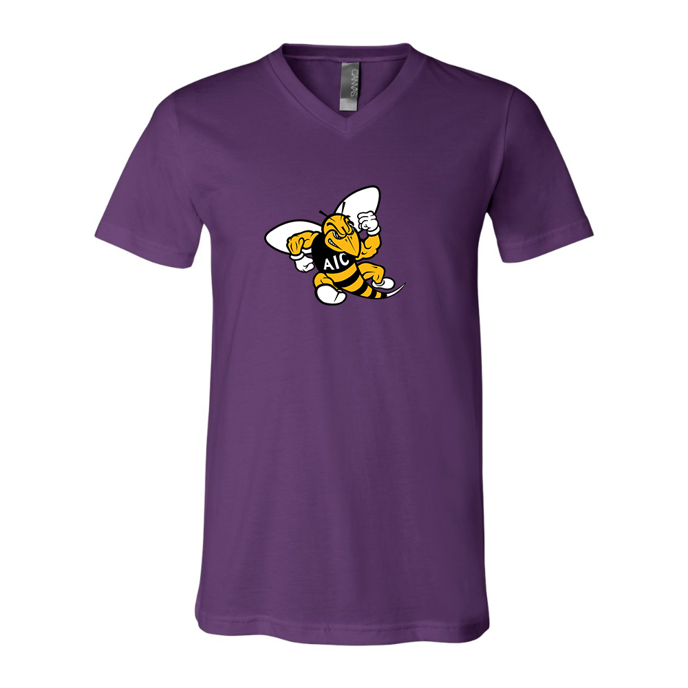 AIC Yellow Jackets BELLA  CANVAS - Jersey V-Neck T-Shirt