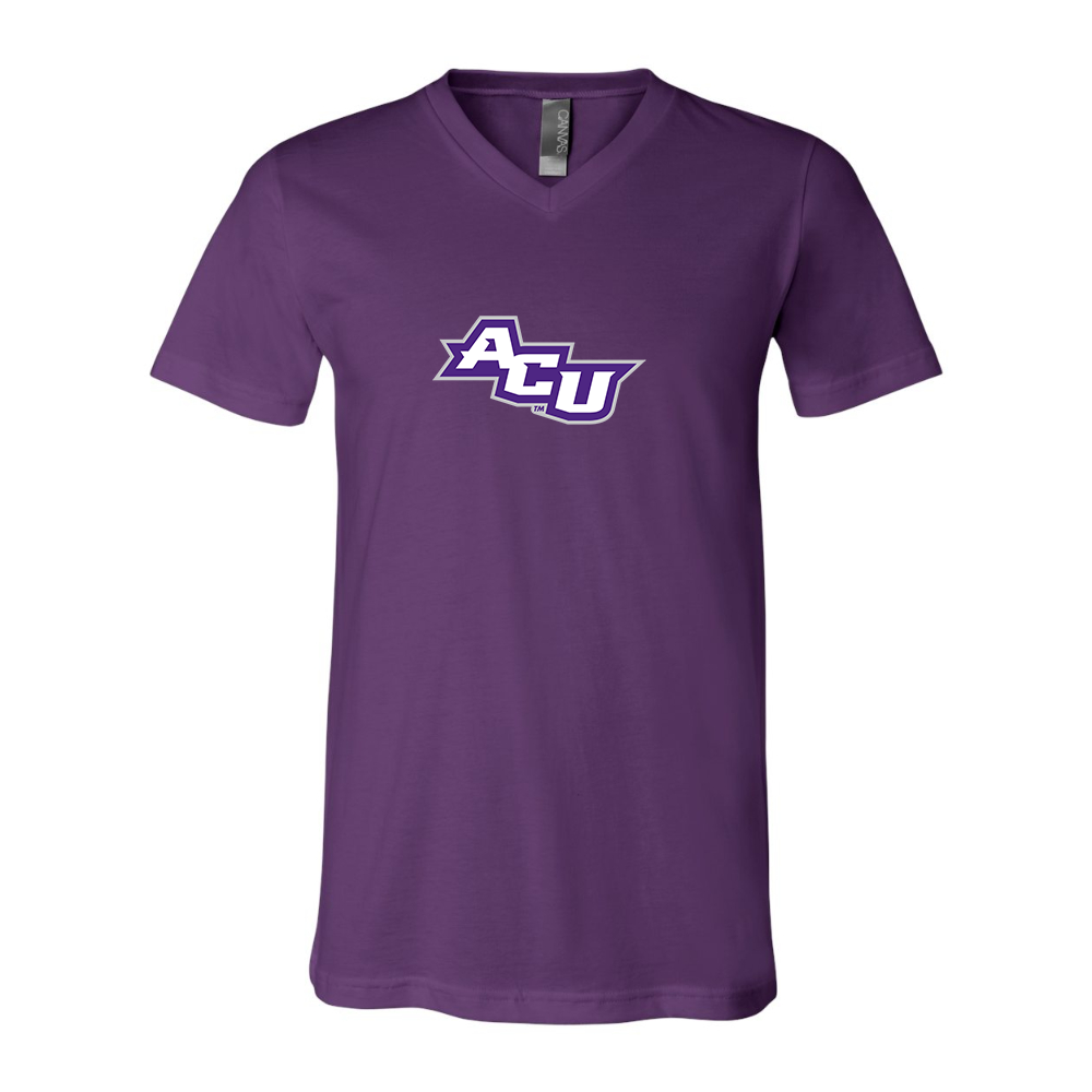 Abilene Christian Wildcats  BELLA  CANVAS - Jersey V-Neck T-Shirt
