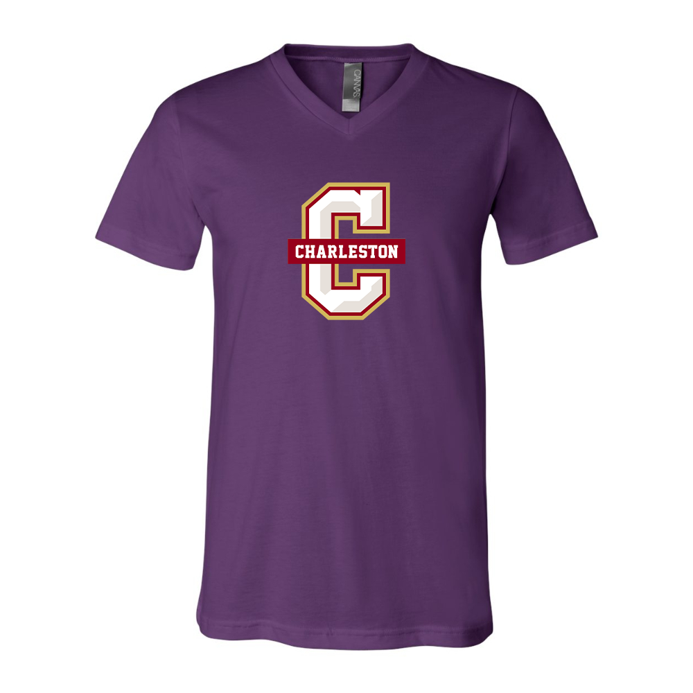 Charleston Cougars BELLA  CANVAS - Jersey V-Neck T-Shirt