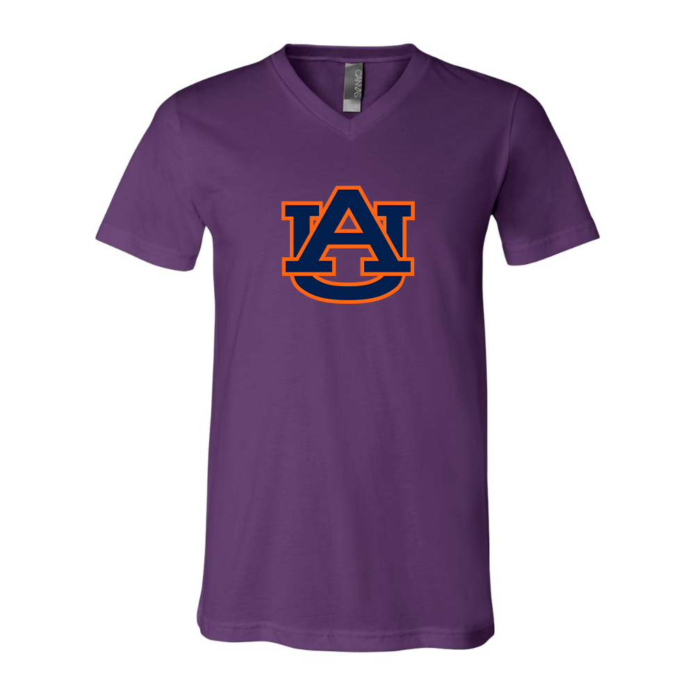 Auburn Tigers BELLA  CANVAS - Jersey V-Neck T-Shirt