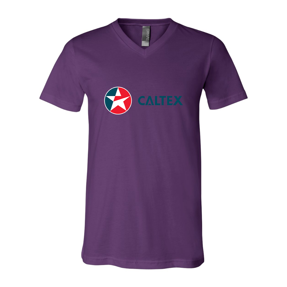 Caltex Gas Station BELLA  CANVAS - Jersey V-Neck T-Shirt