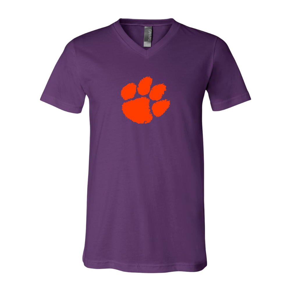 Clemson Tigers  BELLA  CANVAS - Jersey V-Neck T-Shirt