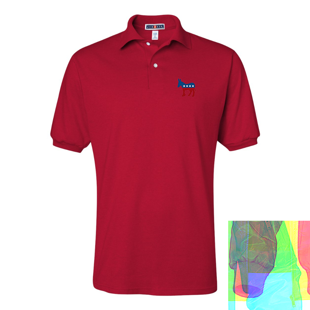 Men's Democrat Election Symbol JERZEES  SpotShield polo