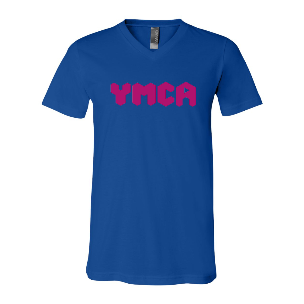 YMCA Mauve  BELLA  CANVAS - Jersey V-Neck T-Shirt