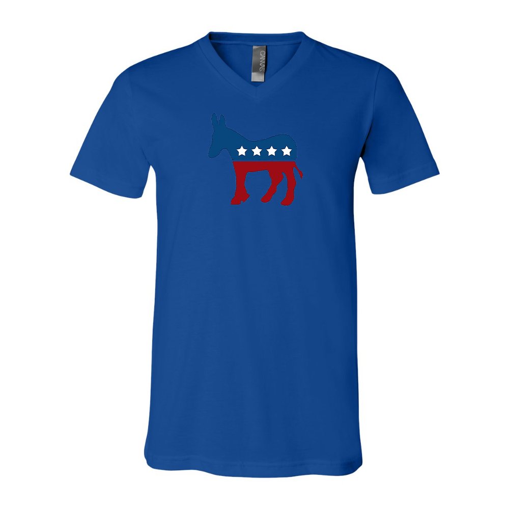 Democrat Election Symbol BELLA  CANVAS - Jersey V-Neck T-Shirt